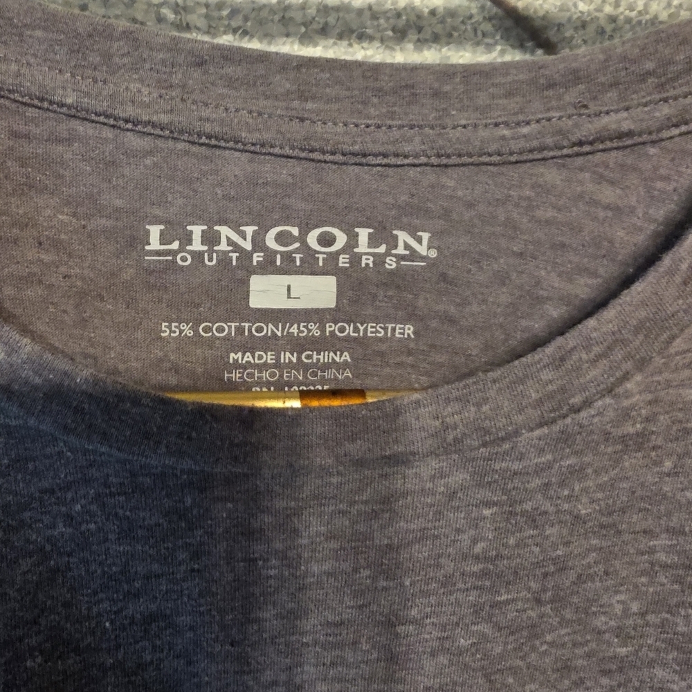 Lincoln Gray Long Sleeve Men's Shirt - Picture 2 of 3